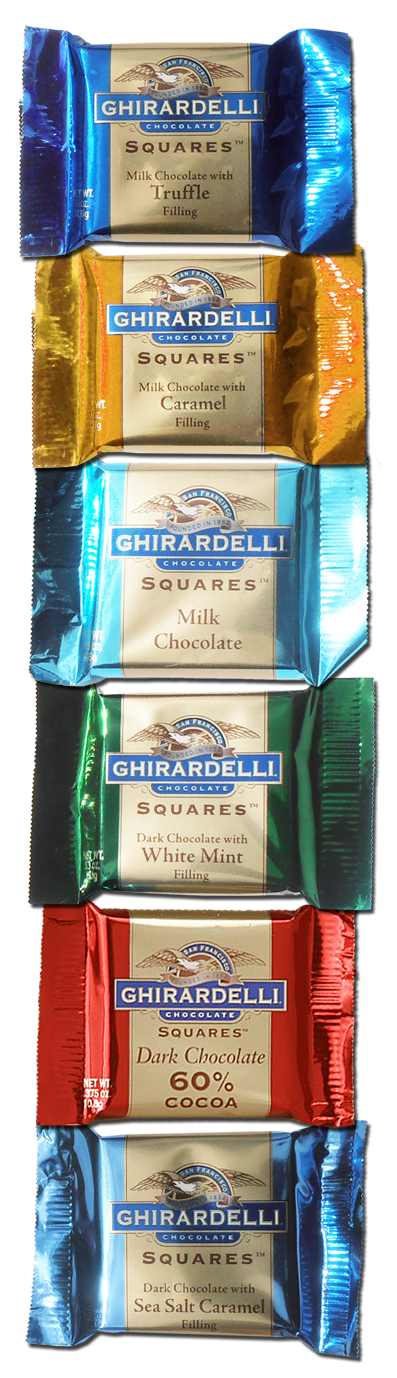 Ghirardelli Squares taste and look tantalizing
