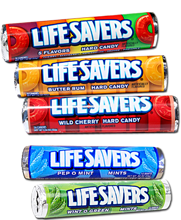 fruit flavor Lifesaver rolls