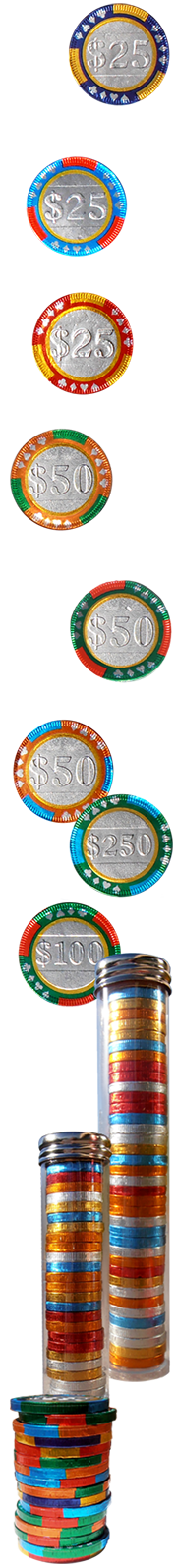 casino theme chocolate coins