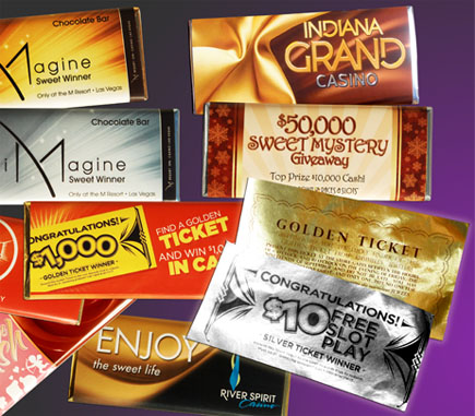 casino custom candy sweet wrapped bars chocolate golden gifts impressions ticket especially come any treats