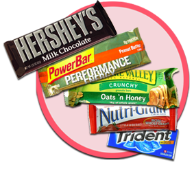 some of the customizable brand name candy choices Global offers