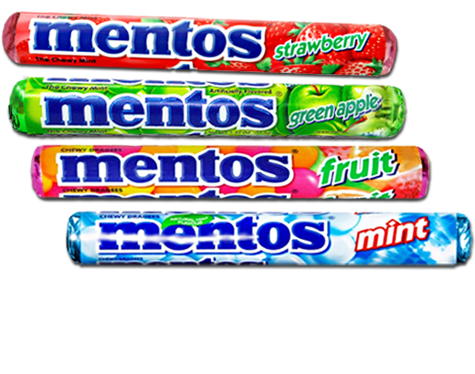 Our lineup of Mentos Chewy Mints Flavors