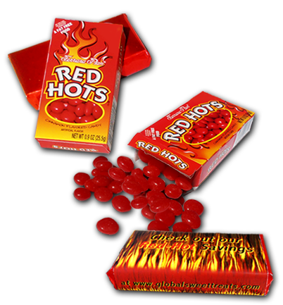 pocket size Red Hots Cinnamon Candies
