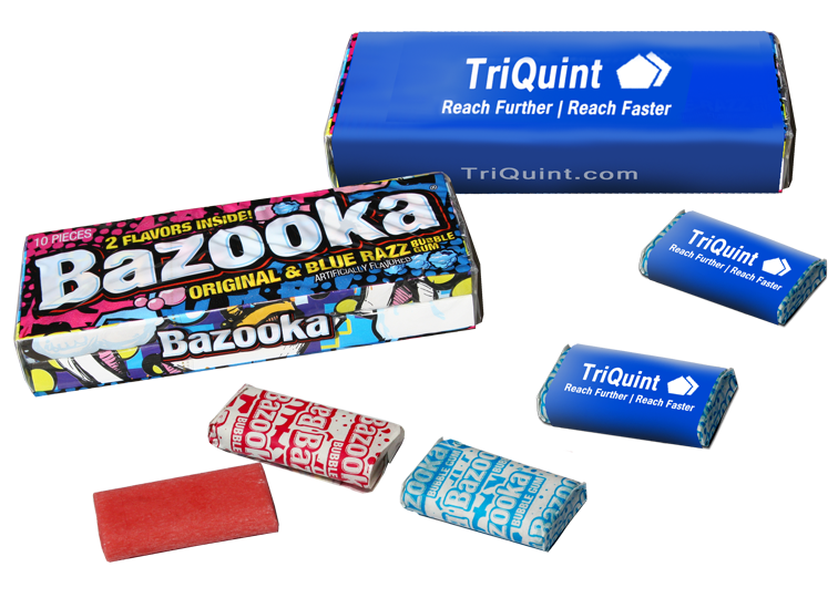 Custom wrapped Bazooka Joe Bubble Gum